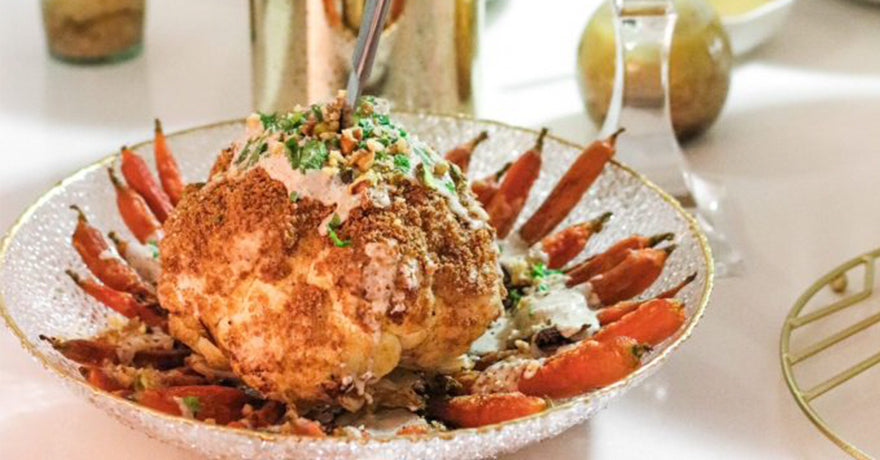 Roasted Crusted Cauliflower - Vegan