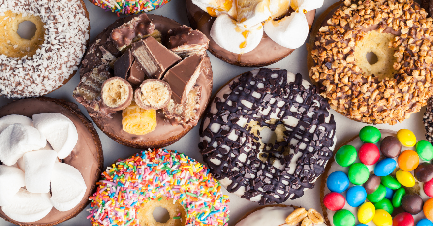 a table full of donuts