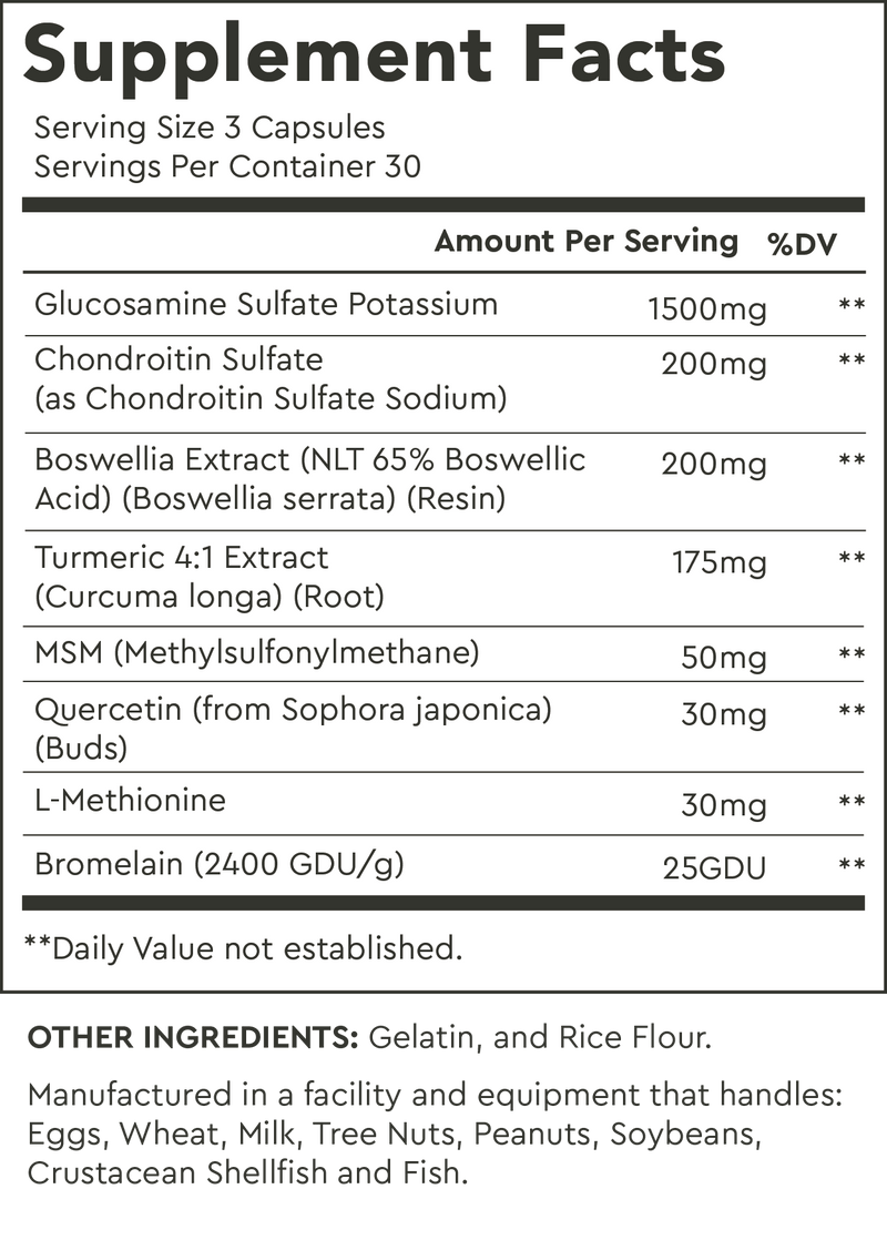 Supplement Facts for Default Title
